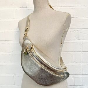 Metallic Gold Leather Sling Bum Bag - Like New